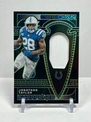 Jonathan Taylor [Green Electric Etch] #16 Football Cards 2023 Panini Obsidian Sharpened Swatch Prices