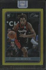Greg Brown III [Gold] #114 Basketball Cards 2021 Panini One and One Prices