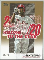 Jimmy Rollins [Gold] #WC-3 Baseball Cards 2023 Topps Welcome to the Club Prices
