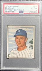 Ed Lopat [Without Copyright] #215 Baseball Cards 1950 Bowman Prices
