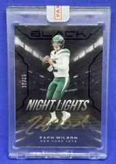 Zach Wilson [Gold] Football Cards 2022 Panini Black Night Lights Signatures Prices