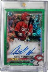 Austin Hendrick [Green Shimmer Refractor] #CPA-AH Baseball Cards 2021 Bowman Chrome Prospect Autographs Prices
