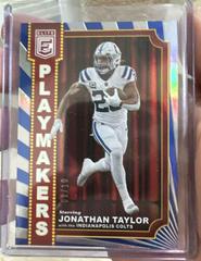 Jonathan Taylor [Blue] #PM-12 Football Cards 2023 Panini Donruss Elite Playmakers Prices