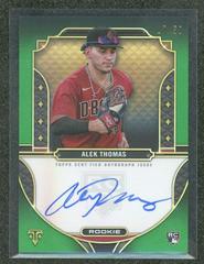 Alek Thomas [Emerald] Baseball Cards 2022 Topps Triple Threads Rookie Autographs Prices