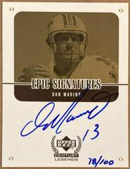 Dan Marino [Gold] #DMC Football Cards 1999 Upper Deck Century Legends Epic Signatures Prices