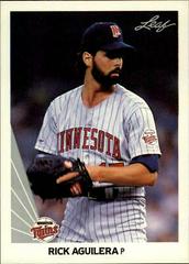 Rick Aguilera #38 Baseball Cards 1990 Leaf Prices