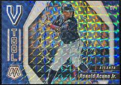 Ronald Acuna Jr. [White Mosaic] #VT2 Baseball Cards 2021 Panini Mosaic V Tool Prices