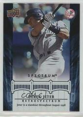 Derek Jeter Baseball Cards 2008 Upper Deck Spectrum Jeter Retrospectrum Prices