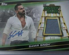 Samir Singh [Black] Wrestling Cards 2019 Topps WWE Money in the Bank Mat Relic Autographs Prices