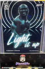 Kamaru Usman [White Sparkle] #12 Ufc Cards 2023 Panini Donruss Optic UFC Light It Up Prices