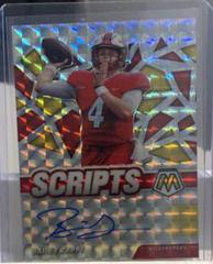 Bailey Zappe [Gold] Football Cards 2022 Panini Mosaic Draft Picks Scripts Autographs Prices