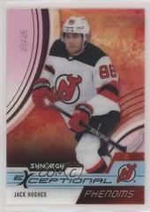 Jack Hughes [Pink] #EP-JH Hockey Cards 2021 Upper Deck Synergy Exceptional Phenoms Prices