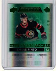Shane Pinto [Green] #112 Hockey Cards 2021 Upper Deck Credentials Prices