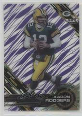 Aaron Rodgers [Grass Purple Rainbow Diffractor] Football Cards 2015 Topps High Tek Prices