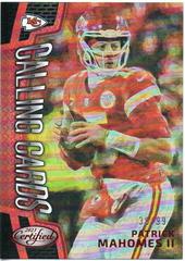Patrick Mahomes II [Red] #CALL-8 Football Cards 2023 Panini Certified Calling Prices