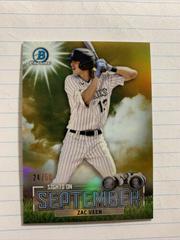 Zac Veen [Gold] #SOS-10 Baseball Cards 2023 Bowman Sights on September Prices