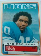 Billy Sims #70 Football Cards 1983 Topps Prices