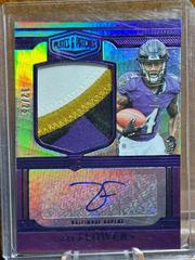 Zay Flowers [Purple] #RPA-9 Football Cards 2023 Panini Plates and Patches Rookie Patch Autographs Prices