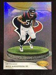 Will Anderson Jr. [Gold] #FF-6 Football Cards 2023 Panini Certified Franchise Foundations Prices