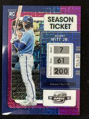 Bobby Witt Jr. [Purple Mojo] #19 Baseball Cards 2022 Panini Chronicles Contenders Optic Prices