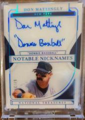 Don Mattingly Baseball Cards 2022 Panini National Treasures Notable Nicknames Autographs Prices