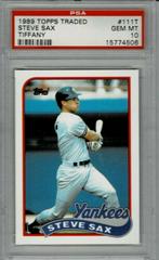 Steve Sax #111T Baseball Cards 1989 Topps Traded Tiffany Prices