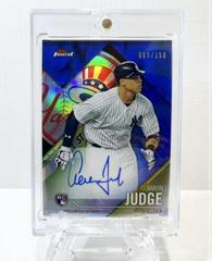 Aaron Judge [Blue Refractor] #FF-AJ Baseball Cards 2017 Topps Finest Firsts Autographs Prices