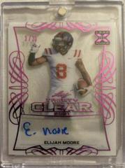 Elijah Moore [Pink] Football Cards 2021 Leaf Trinity Clear Autograph Prices