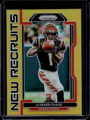 Ja'Marr Chase [Gold Prizm] #NR-7 Football Cards 2021 Panini Prizm New Recruits Prices