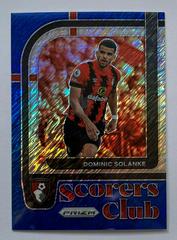 Dominic Solanke [Blue Shimmer] #15 Soccer Cards 2022 Panini Prizm Premier League Scorers Club Prices