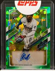 Jazz Chisholm [Green] #RA-JCH Baseball Cards 2021 Topps Chrome Sapphire Rookie Autographs Prices