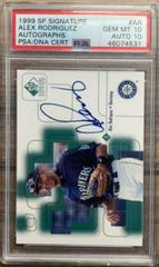 Alex Rodriguez #AR Baseball Cards 1999 SP Signature Autographs Prices