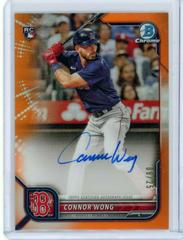 Connor Wong [Orange Refractor] Baseball Cards 2022 Bowman Chrome Rookie Autographs Prices