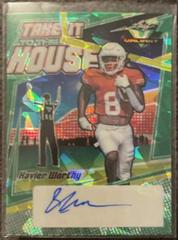 Xavier Worthy [Crystal Green] #TH-XW1 Football Cards 2022 Leaf Valiant Autographs Take it to the House Prices
