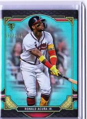 Ronald Acuna Jr. [Aquamarine] #2 Baseball Cards 2022 Topps Triple Threads Prices