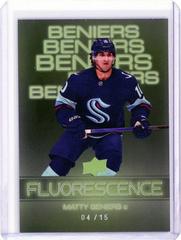 Matty Beniers [Green] Hockey Cards 2022 Upper Deck Fluorescence Prices