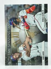 Hank Aaron, Ronald Acuna Jr. [Gold] #TS-8 Baseball Cards 2023 Topps Update Time Spanning Tandems Prices