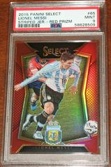 Lionel Messi [Striped Jersey Red Prizm] #65 Soccer Cards 2015 Panini Select Prices