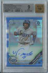 Wander Franco [Blue Refractor] #PA-WF Baseball Cards 2019 Bowman Prospect Autographs Prices