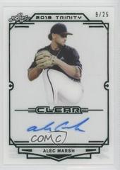 Alec Marsh [Green Foil] #CA-AM1 Baseball Cards 2019 Leaf Trinity Clear Autograph Prices