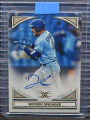 George Springer Baseball Cards 2022 Topps Definitive Defining Images Autograph Collection Prices