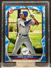 Josue De Paula [Blue Pattern] #BP-111 Baseball Cards 2023 Bowman Paper Prospects Prices