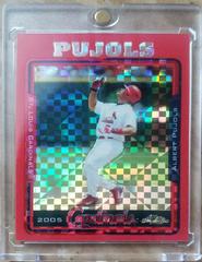 Albert Pujols [Red Xfractor] #100 Baseball Cards 2005 Topps Chrome Prices