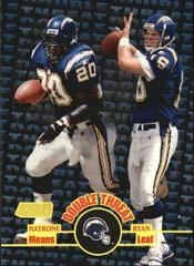 Natrone Means, Ryan Leaf Football Cards 1998 Stadium Club Double Threat Prices