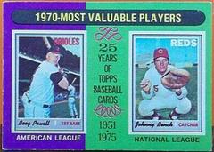 1970 MVP's [Boog Powell, Johnny Bench] #208 Baseball Cards 1975 Topps Prices