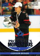 Connor Bedard [Blue] Hockey Cards 2023 Upper Deck Team Canada Juniors Prospectus Momentous Prices