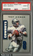 Troy Aikman #8 Football Cards 1992 Skybox Primetime Prices