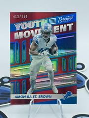 Amon Ra St. Brown [Red] #YM-11 Football Cards 2022 Panini Prestige Youth Movement Prices