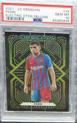 Pedri [Electric Etch Yellow] Soccer Cards 2021 Panini Obsidian Prices