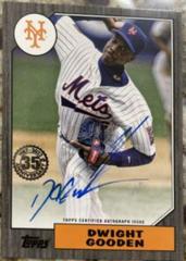 Dwight Gooden [Black] Baseball Cards 2022 Topps 1987 Autographs Prices